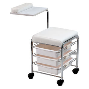 SIBEL Manicure Stool w/ 3 Drawers Michele