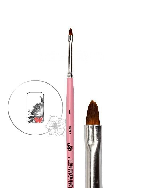 Brush for Zhostovo painting Oval #1(KZO-1)