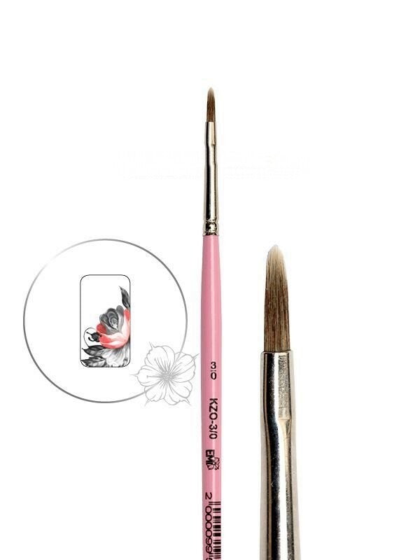 Brush for Zhostovo painting Oval #3/0(KZO-3/0)