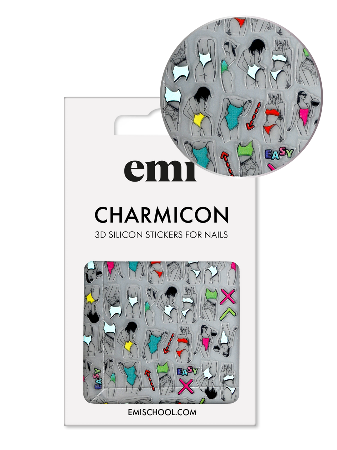 Charmicon 3D Silicone Stickers #208 Easy-breezy